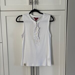 Chas White Sleeveless Top